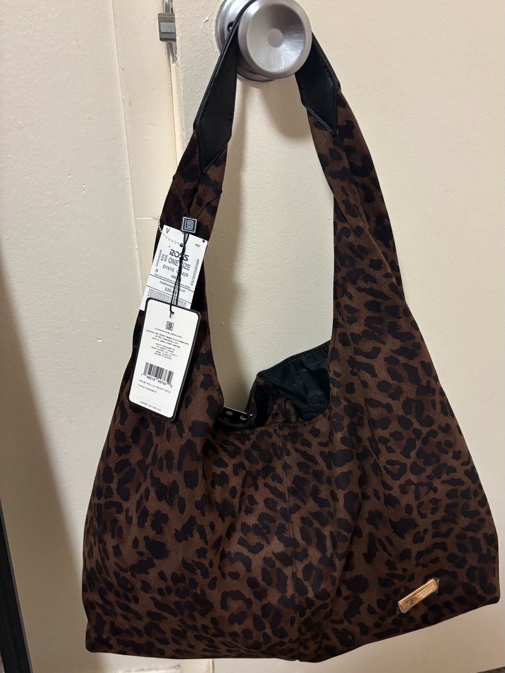 Laundry By Shelli Segal Brown Leopard-Print Hobo Tote - Picture 2 of 3